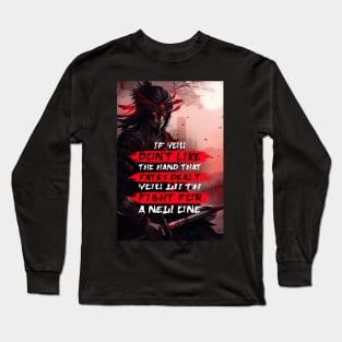 Samurai Motivation Quotes - Anime Wallpaper Long Sleeve T-Shirt